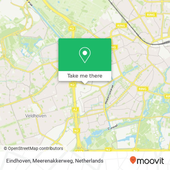 Eindhoven, Meerenakkerweg map