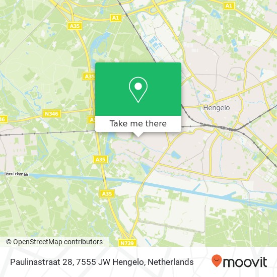 Paulinastraat 28, 7555 JW Hengelo Karte