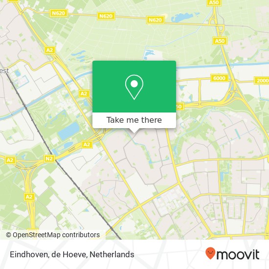 Eindhoven, de Hoeve Karte