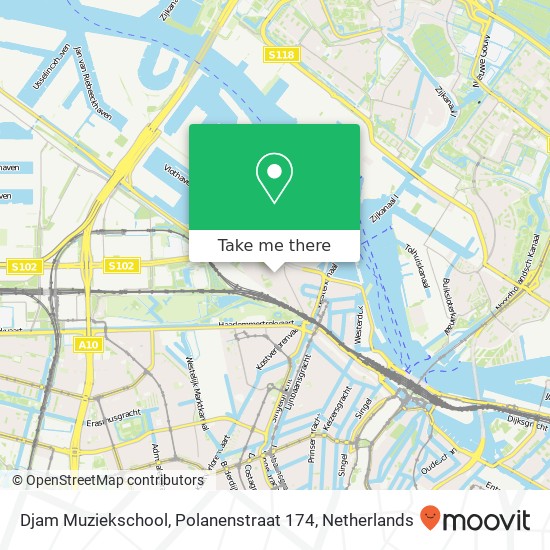 Djam Muziekschool, Polanenstraat 174 map