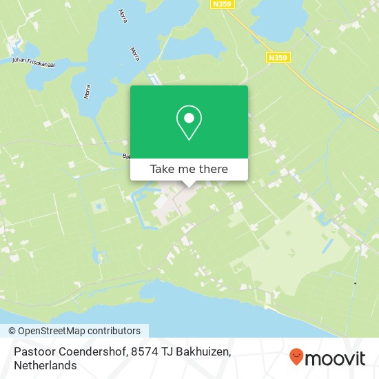 Pastoor Coendershof, 8574 TJ Bakhuizen map