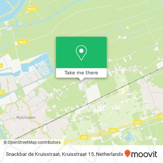 Snackbar de Kruisstraat, Kruisstraat 15 map