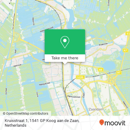 Kruisstraat 1, 1541 GP Koog aan de Zaan map