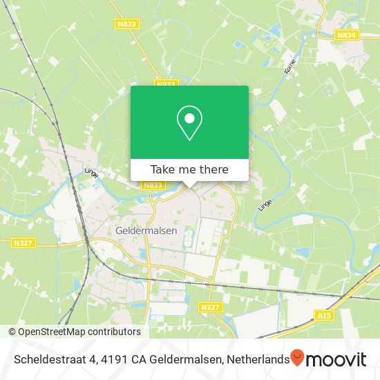 Scheldestraat 4, 4191 CA Geldermalsen Karte