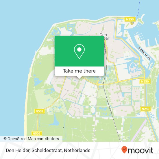 Den Helder, Scheldestraat Karte