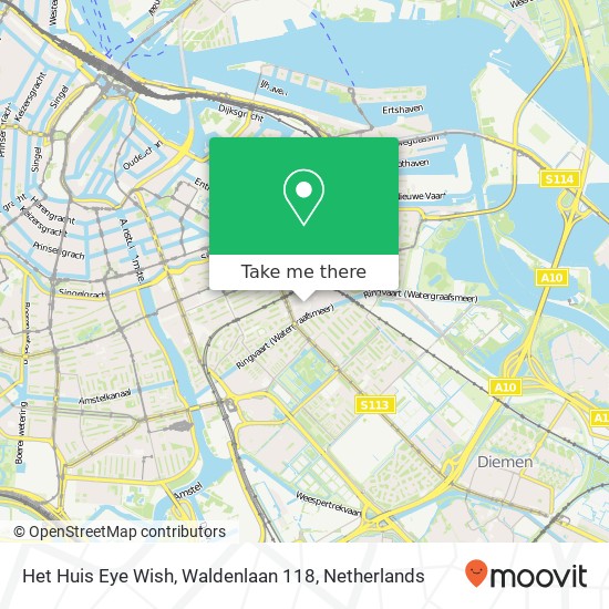 Het Huis Eye Wish, Waldenlaan 118 map