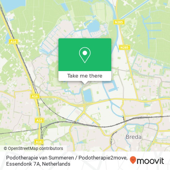 Podotherapie van Summeren / Podotherapie2move, Essendonk 7A map
