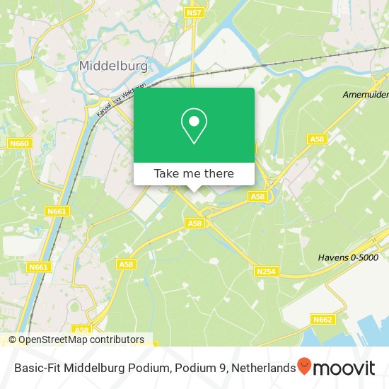 Basic-Fit Middelburg Podium, Podium 9 map