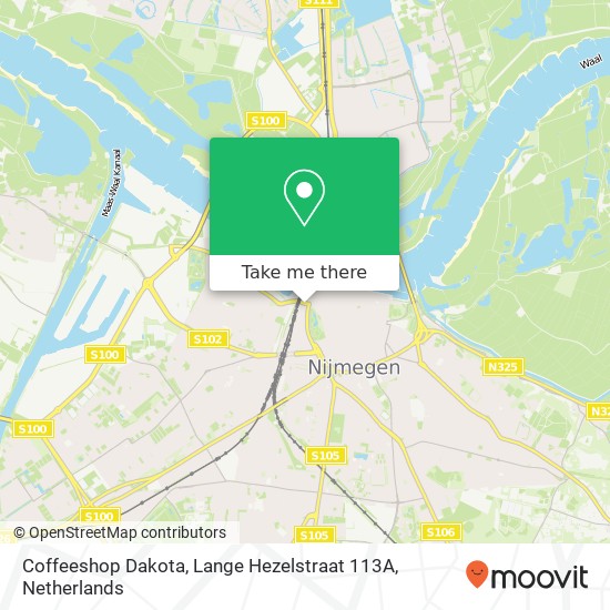 Coffeeshop Dakota, Lange Hezelstraat 113A map