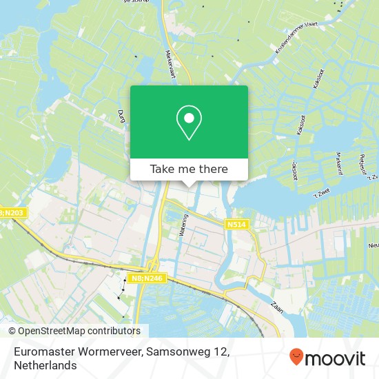 Euromaster Wormerveer, Samsonweg 12 map