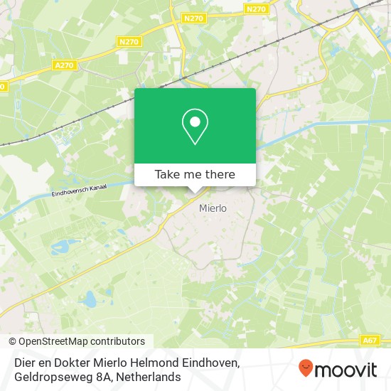 Dier en Dokter Mierlo Helmond Eindhoven, Geldropseweg 8A Karte