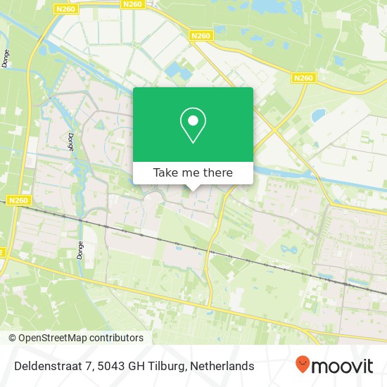 Deldenstraat 7, 5043 GH Tilburg map