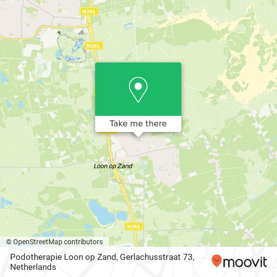Podotherapie Loon op Zand, Gerlachusstraat 73 map