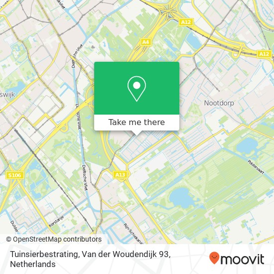 Tuinsierbestrating, Van der Woudendijk 93 Karte