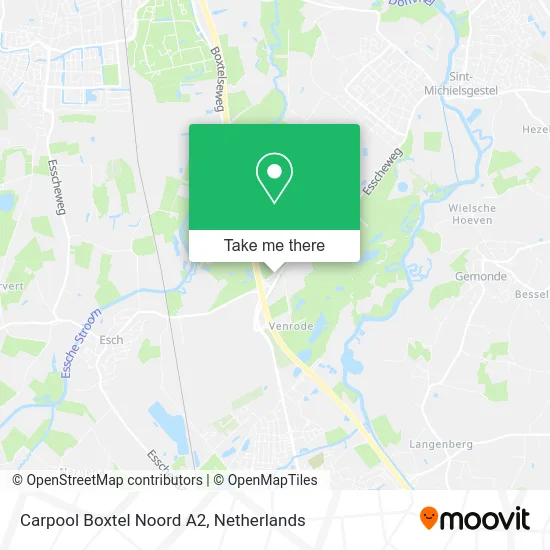 Carpool Boxtel Noord A2 map