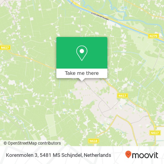 Korenmolen 3, 5481 MS Schijndel map