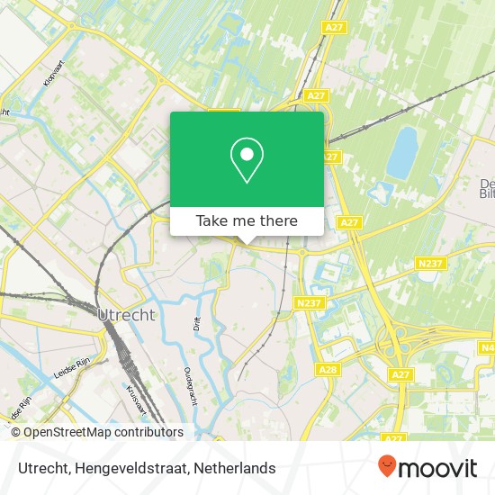 Utrecht, Hengeveldstraat Karte
