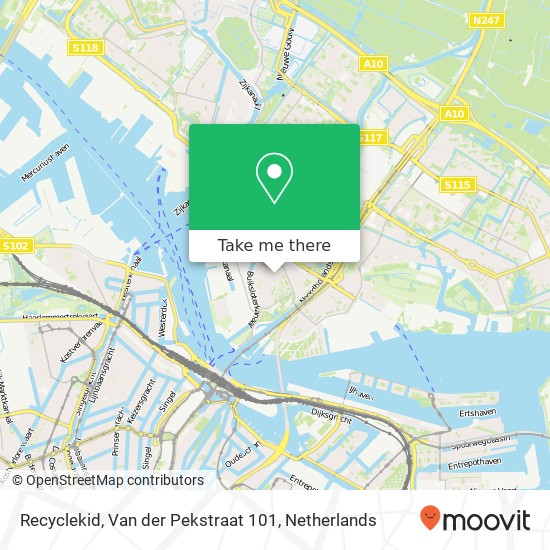 Recyclekid, Van der Pekstraat 101 map