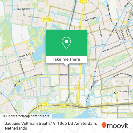 Jacques Veltmanstraat 219, 1065 DB Amsterdam map