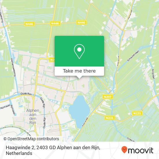 Haagwinde 2, 2403 GD Alphen aan den Rijn map