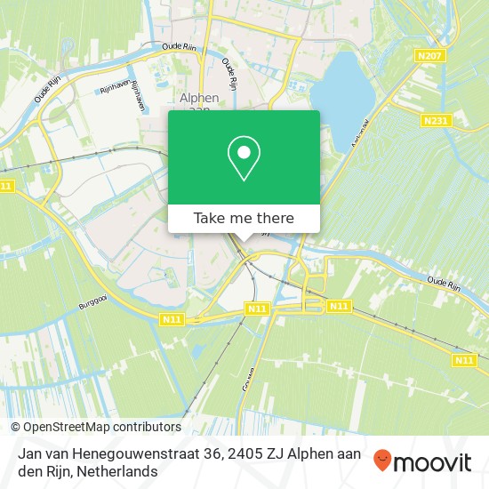 Jan van Henegouwenstraat 36, 2405 ZJ Alphen aan den Rijn map