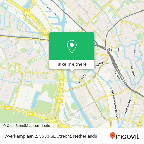 Averkamplaan 2, 3533 SL Utrecht map