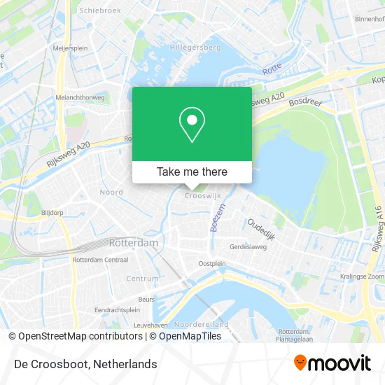 De Croosboot map