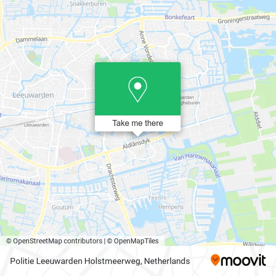 Politie Leeuwarden Holstmeerweg map