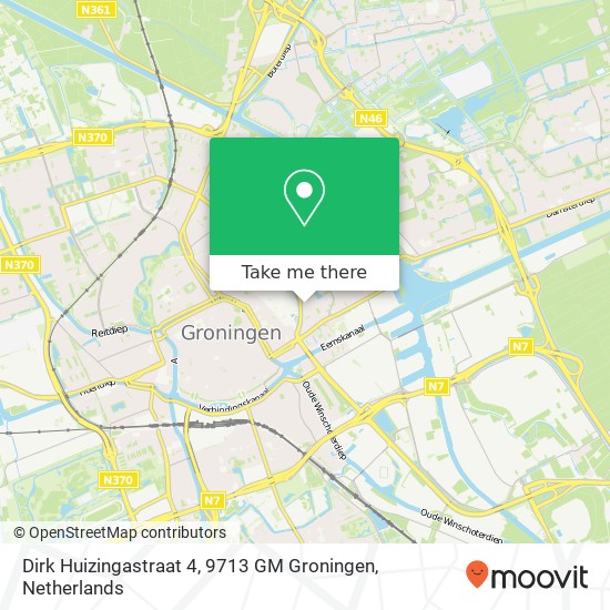 Dirk Huizingastraat 4, 9713 GM Groningen map