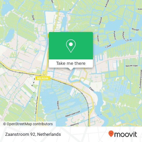 Zaanstroom 92, 1521 PP Wormerveer Karte