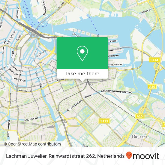 Lachman Juwelier, Reinwardtstraat 262 map