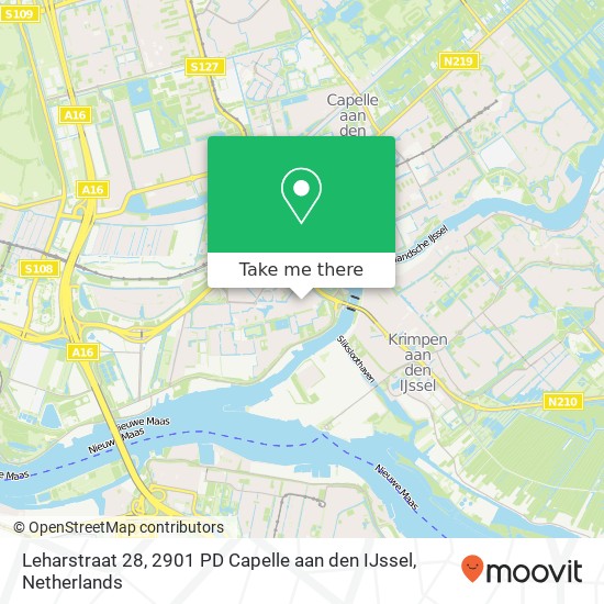 Leharstraat 28, 2901 PD Capelle aan den IJssel Karte