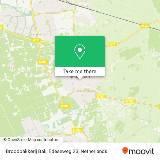 Broodbakkerij Bak, Edeseweg 23 map