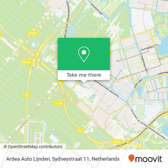 Ardea Auto Lijnden, Sydneystraat 11 map