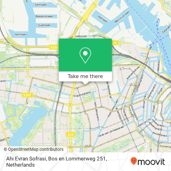 Ahi Evran Sofrasi, Bos en Lommerweg 251 map