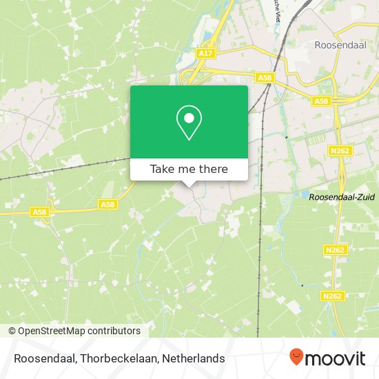 Roosendaal, Thorbeckelaan map