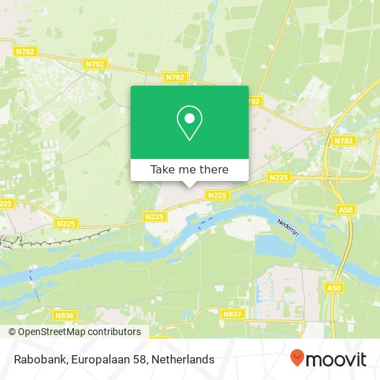 Rabobank, Europalaan 58 map