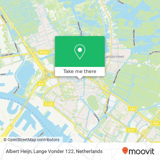 Albert Heijn, Lange Vonder 122 map