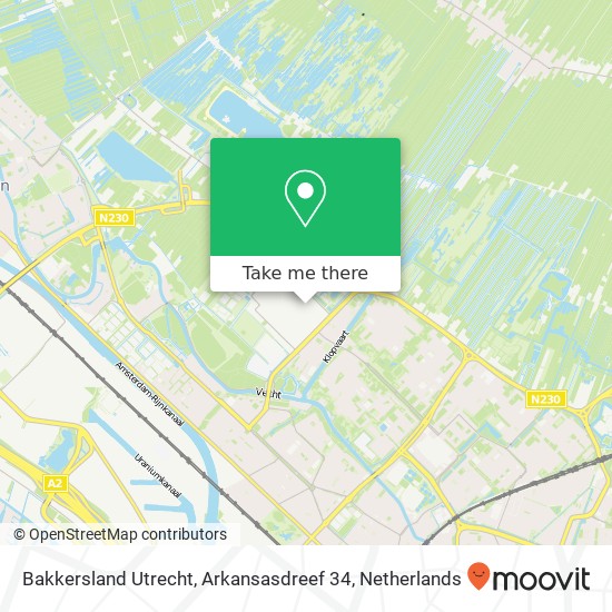 Bakkersland Utrecht, Arkansasdreef 34 map