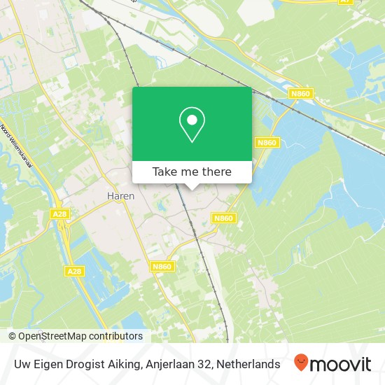 Uw Eigen Drogist Aiking, Anjerlaan 32 map