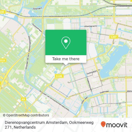 Dierenopvangcentrum Amsterdam, Ookmeerweg 271 Karte