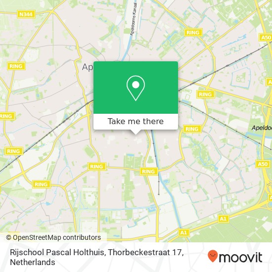 Rijschool Pascal Holthuis, Thorbeckestraat 17 map