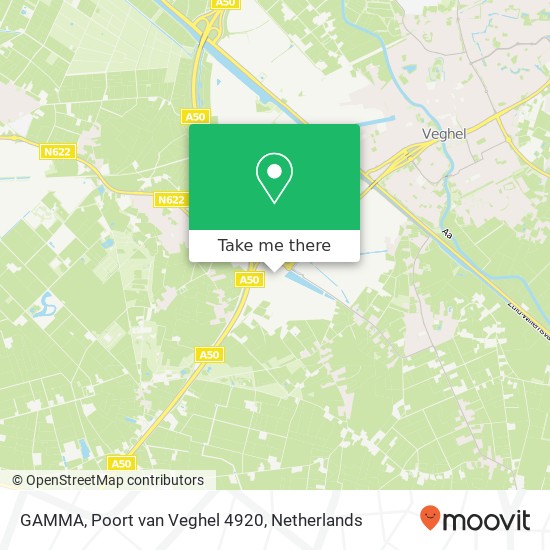 GAMMA, Poort van Veghel 4920 Karte