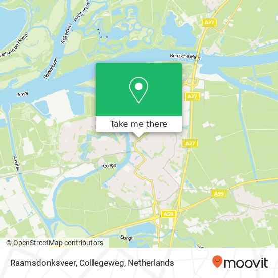 Raamsdonksveer, Collegeweg Karte