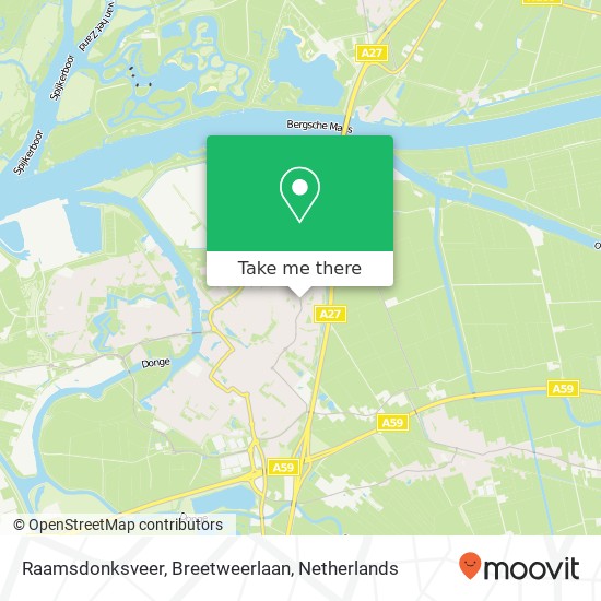 Raamsdonksveer, Breetweerlaan Karte