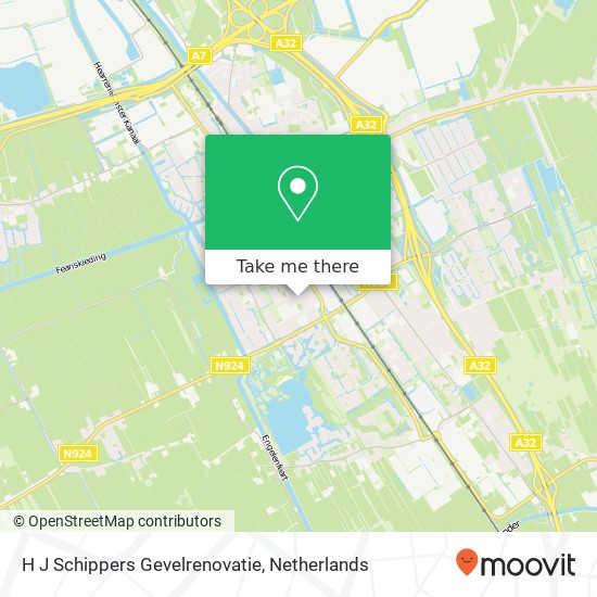 H J Schippers Gevelrenovatie map