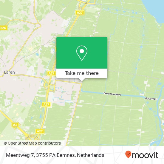 Meentweg 7, 3755 PA Eemnes map