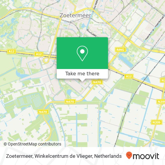 Zoetermeer, Winkelcentrum de Vlieger map