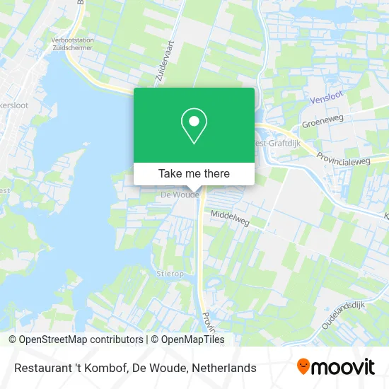 Restaurant 't Kombof, De Woude, Woude 32 map