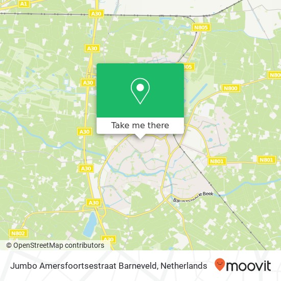 Jumbo Amersfoortsestraat Barneveld, Amersfoortsestraat 70 map